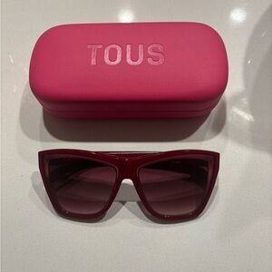 TOUS Women's Sunglasses - Burgundy Frame with Gradient Lenses - Brand New!